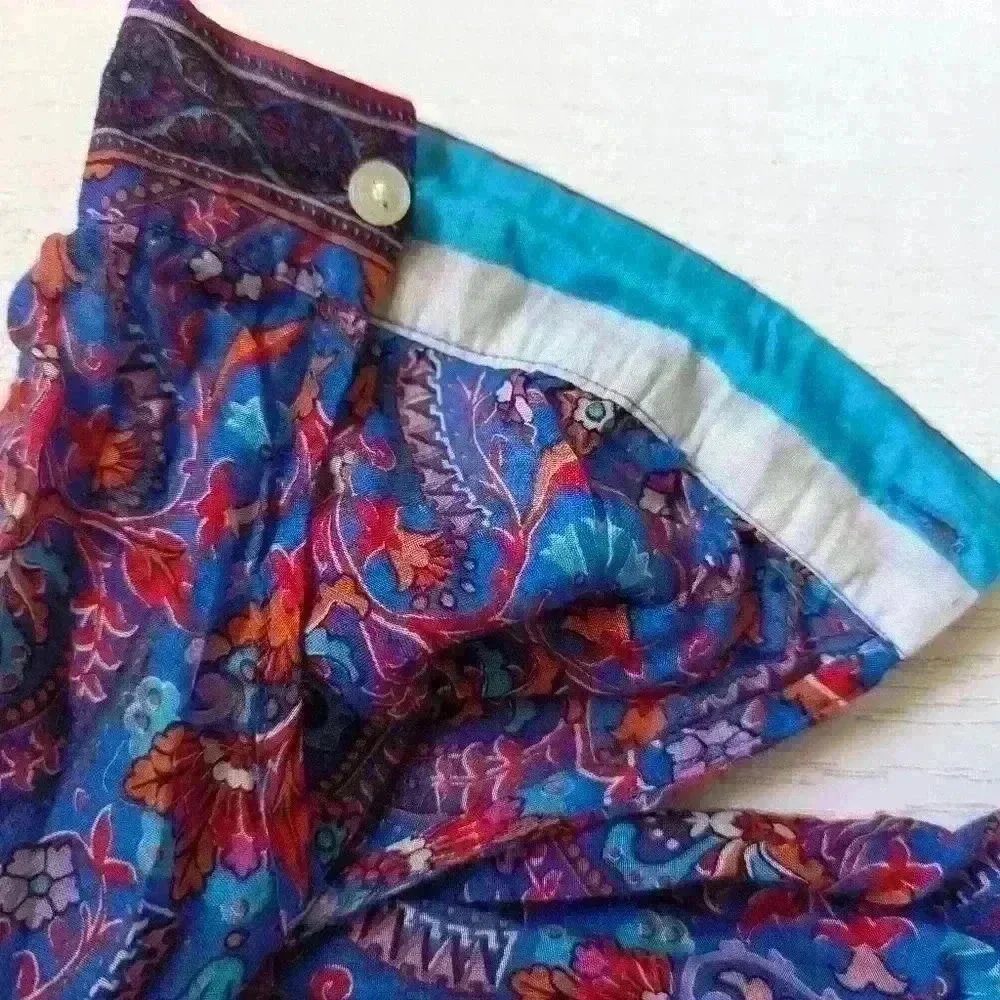 Ann Taylor Loft Boho Style Long Sleeve Blouse -Size S- Light Airy Office wear